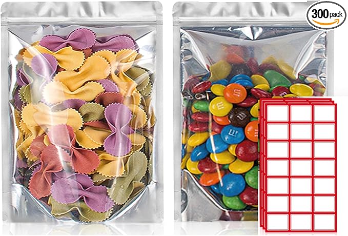 BELLE KR® Pint Mylar Bags for Food Storage by BELLEKR