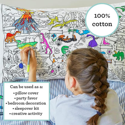 Coloring Pillowcase for Kids – Reusable DIY Pillow Cover - Image 5
