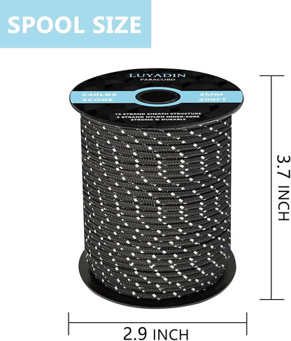 Reflective Paracord 240lb - Image 2
