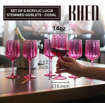 Khen Acrylic Lucia Stemmed Goblets - Image 2