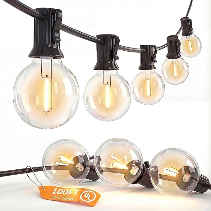 SUNSGNE 100Ft LED Outdoor String Lights by SUNSGNE