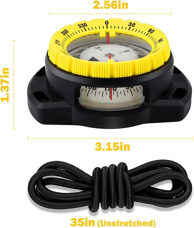 Scuba Dive Compass, Waterproof 5ATM Marine Navigation Wrist Compass - Image 5