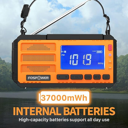 FosPower NOAA Emergency Weather Radio D8 37000mWh Portable Power Bank, - Image 3