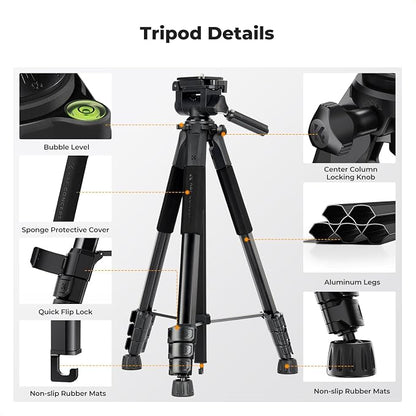 K&F Concept Camera Tripod, Cellphone Clip - Image 9