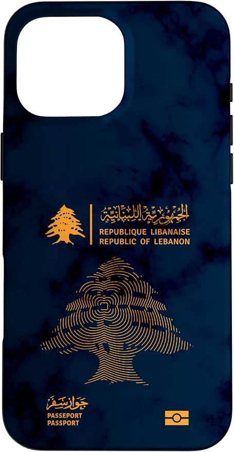 Lebanon, Lebanon Passport, Lebanon Flag, Lebanon map. Case by Unknown