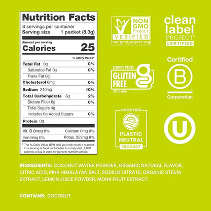 Cure Hydration | Plant-Based Electrolyte Drink Mix | No Added Sugar | FSA-HSA | - Image 2
