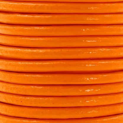 Mandala Crafts Round Genuine Orange Leather Cord - Image 3