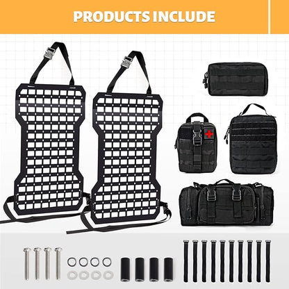 MAIKER 2pcs Tactical Seat Back Molle Panel Compatible - Image 4