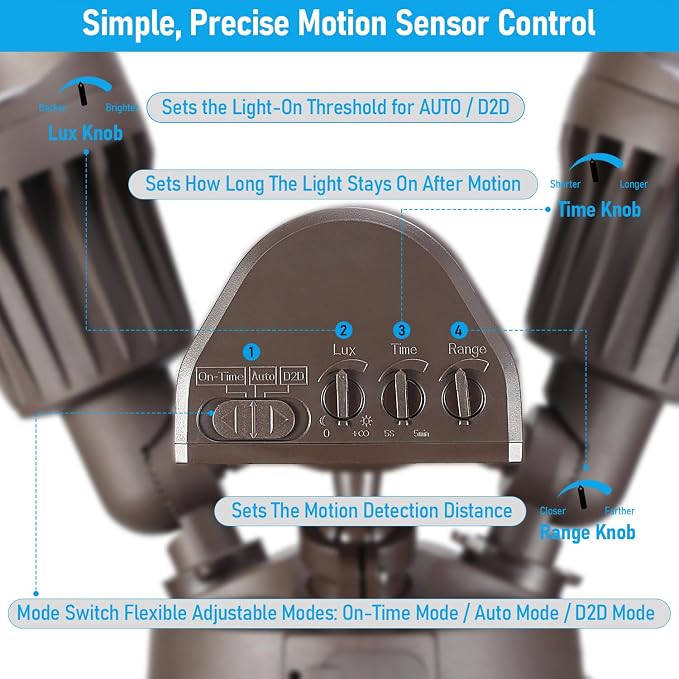 LEONLITE 3CCT LED Security Light, Motion Sensor Outdoor Lights, Dusk to Dawn - Image 7