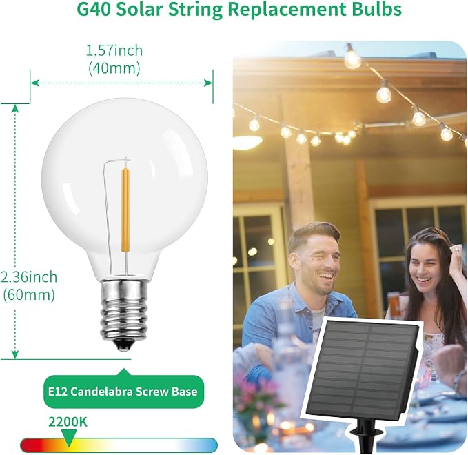 Meconard DC 3V Low Voltage, Solar Replacement Bulbs - Image 2