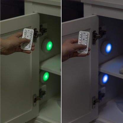 Amazon Basics LED Puck Lights, Color Changing, Battery Operated, IR Remote - Image 4