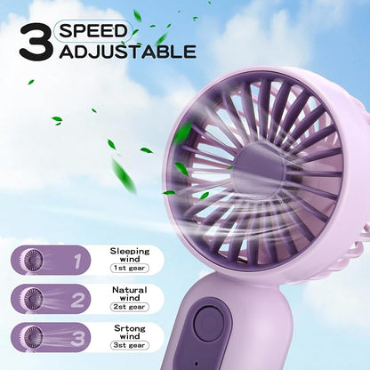 Rossesay 3 Pcs Mini Portable Fan Bulk Cute Handheld Lightweight Small Little - Image 3