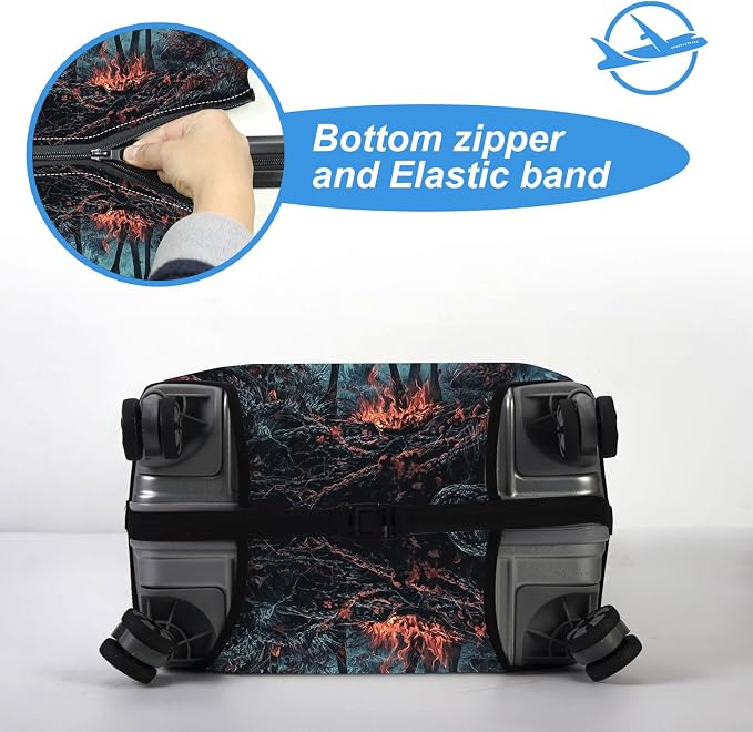 Luggage Cover Protector for 26-28 Inch Suitcases, TSA Approved Elastic Travel - Image 5