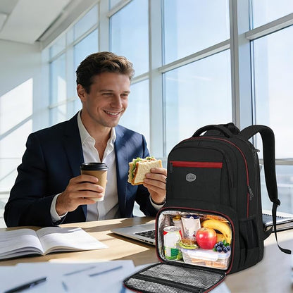 MATEIN Mens Backpack with Lunch Box, Sturdy Padded 17 Inch Laptop Backpack - Image 9
