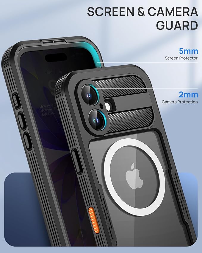 Lanhiem Magnetic for iPhone 17 Case, Built-in Privacy Screen Protector - Image 6