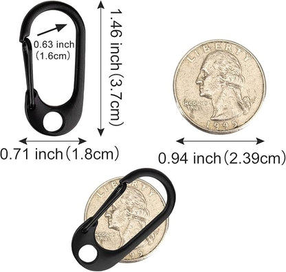 SWATOM Small Mini Carabiner Clip Tiny Spring Snap Hook Keychains Micro - Image 2