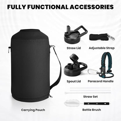 RAYMYLO One Gallon Water Bottle Insulated, Triple Walled Vacuum Stainless Steel - Image 6