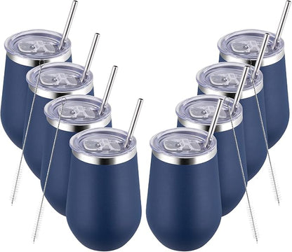 MEWAY 12oz/8 Pack Wine Tumbler Glasses by MEWAY