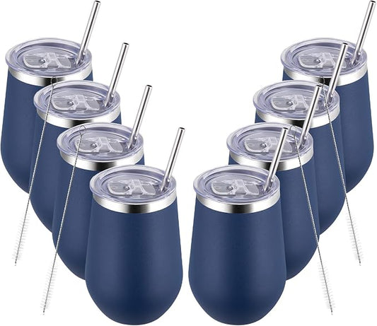 MEWAY 12oz/8 Pack Wine Tumbler Glasses by MEWAY