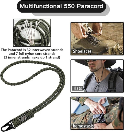 DDOUT Heavy Duty Paracord Lanyard 550 Paracord Braided Keychain - Image 7