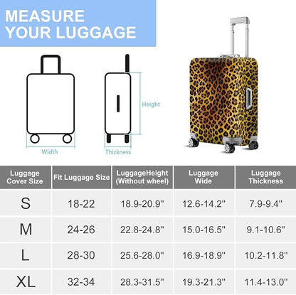ANNA QUEEN Vintage Leopard Pattern Travel Luggage Cover -Stretchable Airplane - Image 7