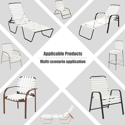 Vinyl Straps for Patio Chair Repair Kit 2'' Wide 10 Ft Long Replacement Straps - Image 6
