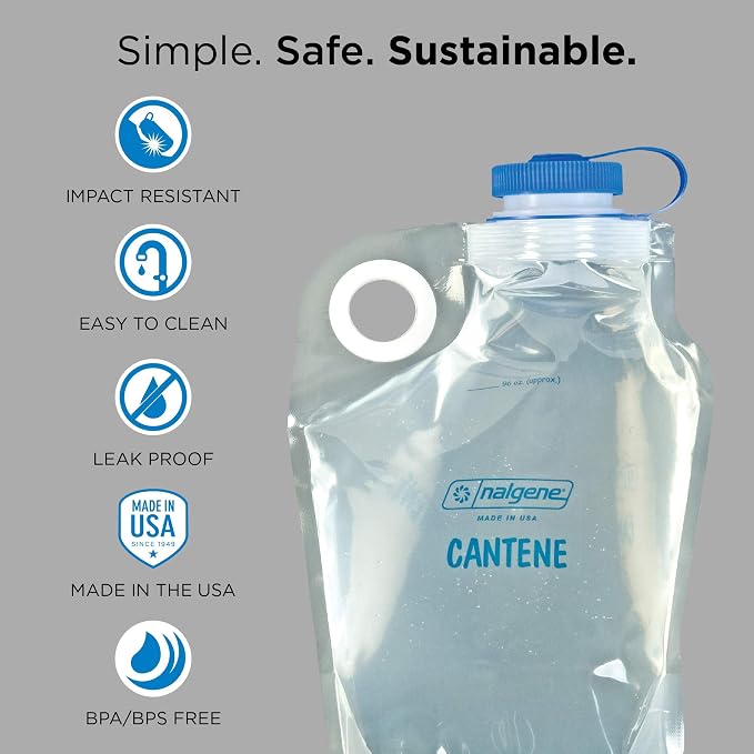 Nalgene 96-Ounce Wide Mouth Canteen Water Bottle - Image 2
