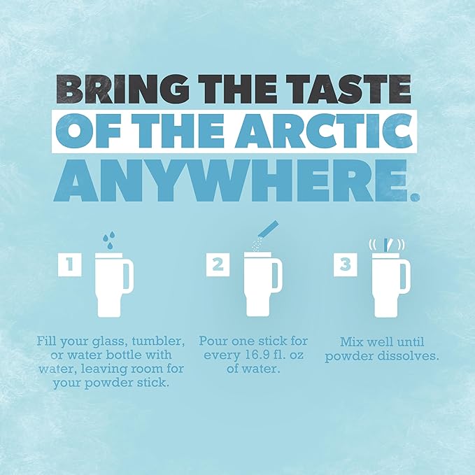 Pure Kick Arctic Variety pack Singles to Go Powdered Drink Mix, Arctic Wave - Image 6
