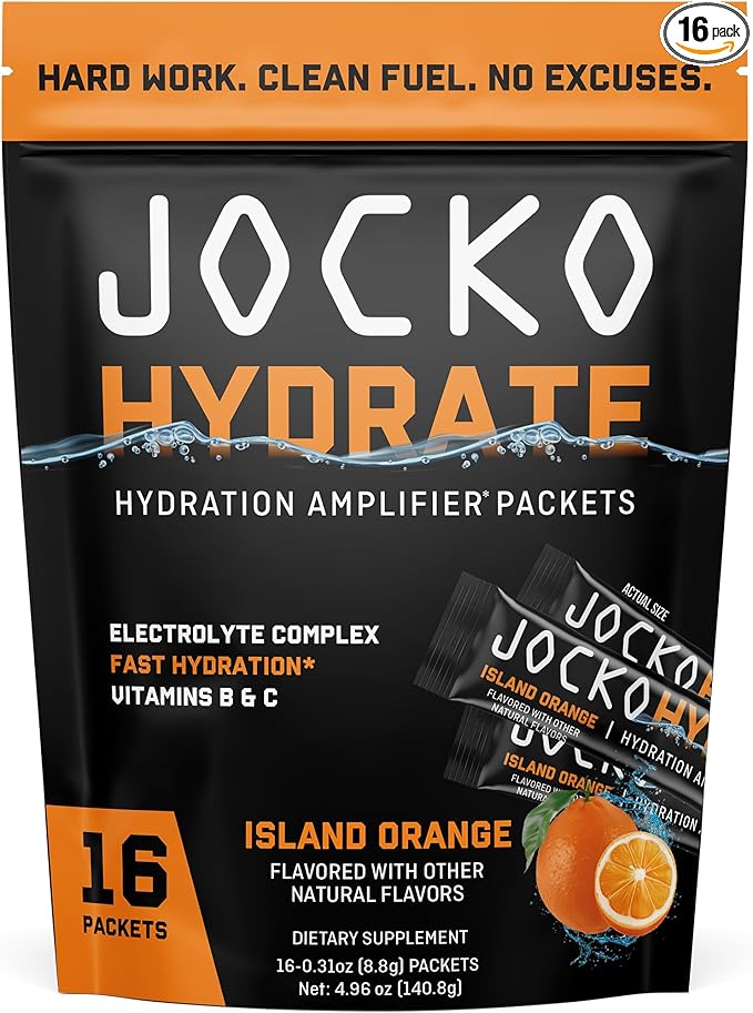 Jocko Fuel Hydrate Electrolytes Powder Packets Low Sugar by JockoFuel