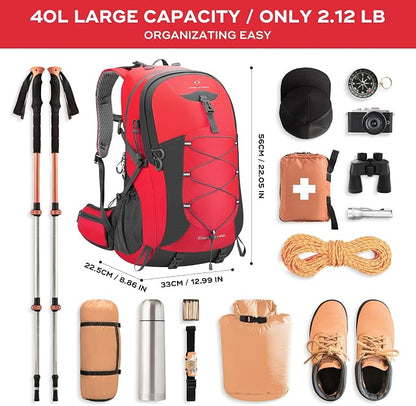 Maelstrom Hiking Backpack, Camping Backpack, 40L Waterproof Hiking Daypack - Image 2