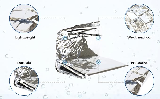 Primacare CB-6835-CS Pack of 12 Sterile Foil Baby Bunting Blankets - Image 6