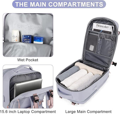 coofay Large Travel Backpack For Women Airline Approved Carry On Backpack - Image 4