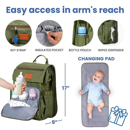 PILLANI Baby Diaper Bag Backpack - Image 3