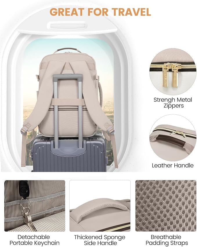LOVEVOOK 50L Travel Backpack for Women & Men, Airline Approved Carry On Luggage - Image 8