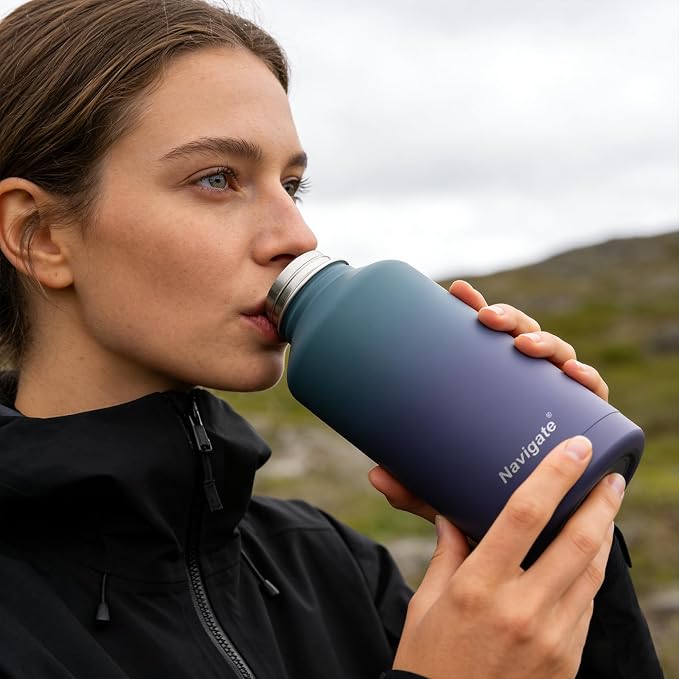 Navigate 64 oz Insulated Stainless Steel Sports Water Bottle - Image 6
