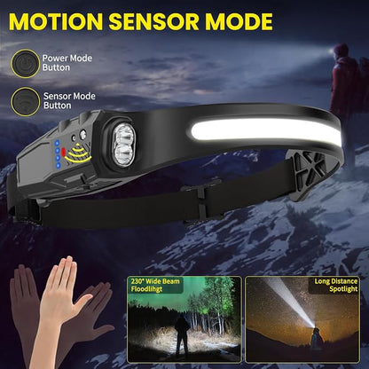 Headlamp Rechargeable 3Pack, 230° Wide Beam LED Headlamp, 7Mode Headlamps - Image 3
