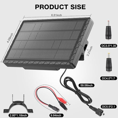 Solar Panel for Deer Feeder, 6V 1.98W Solar Panel Outdoor IP65 Waterproof - Image 2