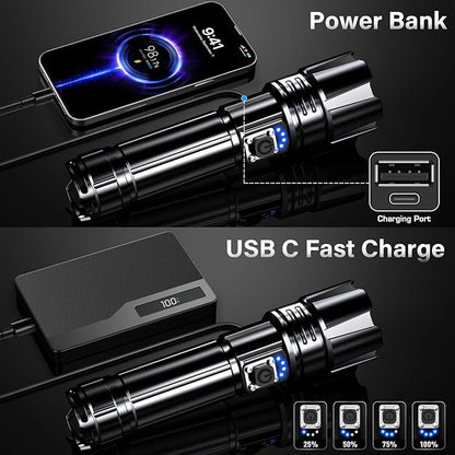 AKNEAR Rechargeable LED Flashlight 99000 High Lumens, Super Bright Flashlights - Image 7