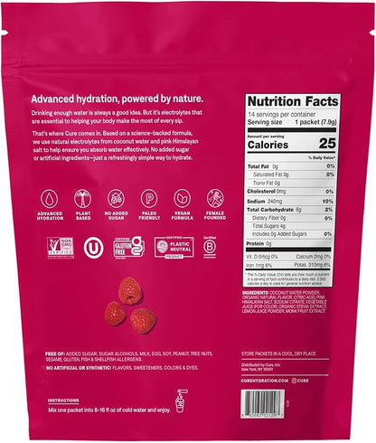 Cure Hydration | Plant-Based Electrolyte Drink Mix | No Added Sugar | - Image 2