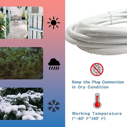 Indoor Outdoor Extension Cord 20 FT, 16/3 SJTW Weatherproof White Electrical - Image 5