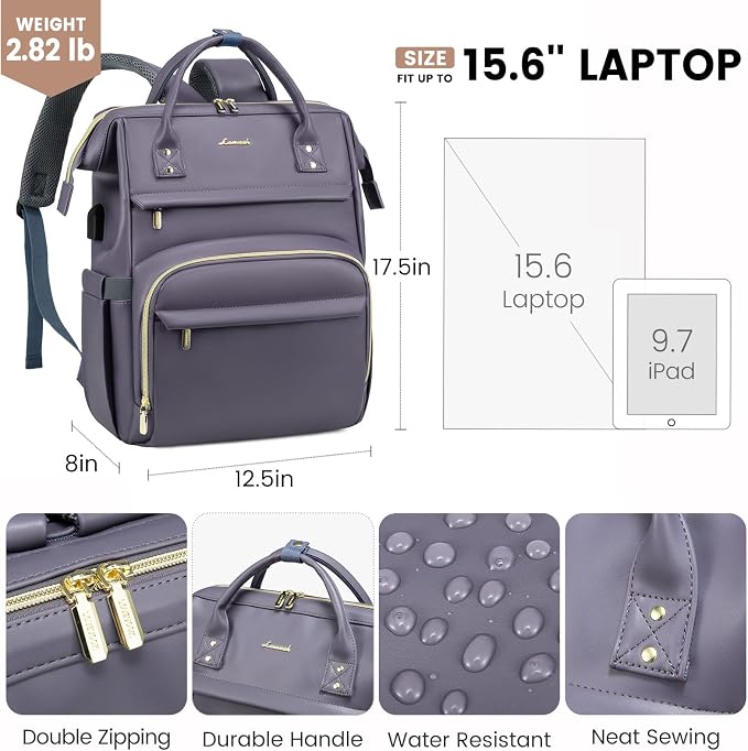 LOVEVOOK Leather Laptop Backpack - Image 5