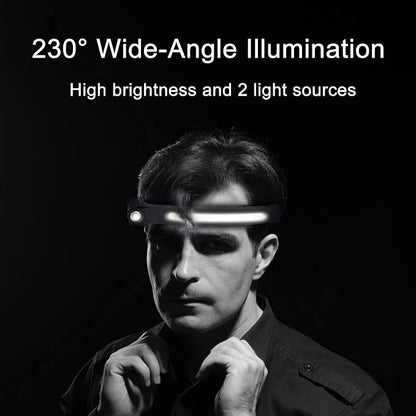 EGUKU Headlamp Rechargeable, Rechargeable LED Headlamps 1200Lumens 2 COB - Image 7