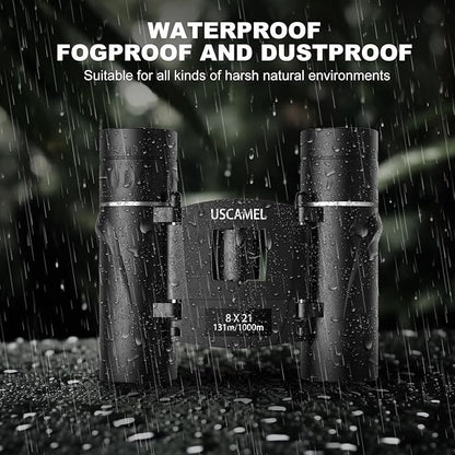 USCAMEL Binoculars for Adults and Kids 8×21 High Powered Compact Binoculars - Image 3