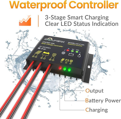 SOLPERK Solar Panel Kit 50W 12V, Waterproof Solar Battery Trickle Charger - Image 7