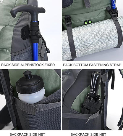 Bseash 50L Hiking Backpack, Water Resistant Lightweight Outdoor Sport Daypack - Image 4