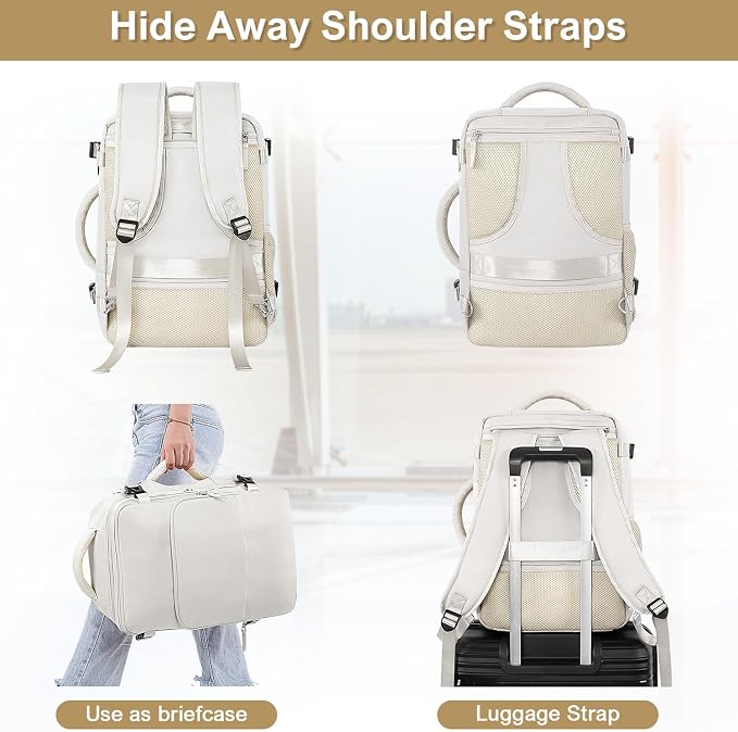 Sinaliy Travel Backpack for Women, Carry On Backpack Flight Approved, Personal - Image 8