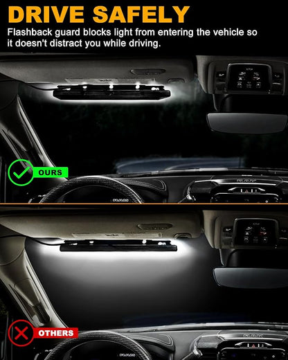HLauto 6Z4J Emergency Dash Strobe Lights: 2x16.8 inch White Safety Lights - Image 7