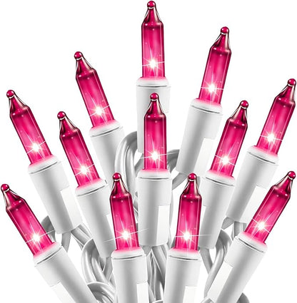 Christmas Pink Mini String Lights by Minetom