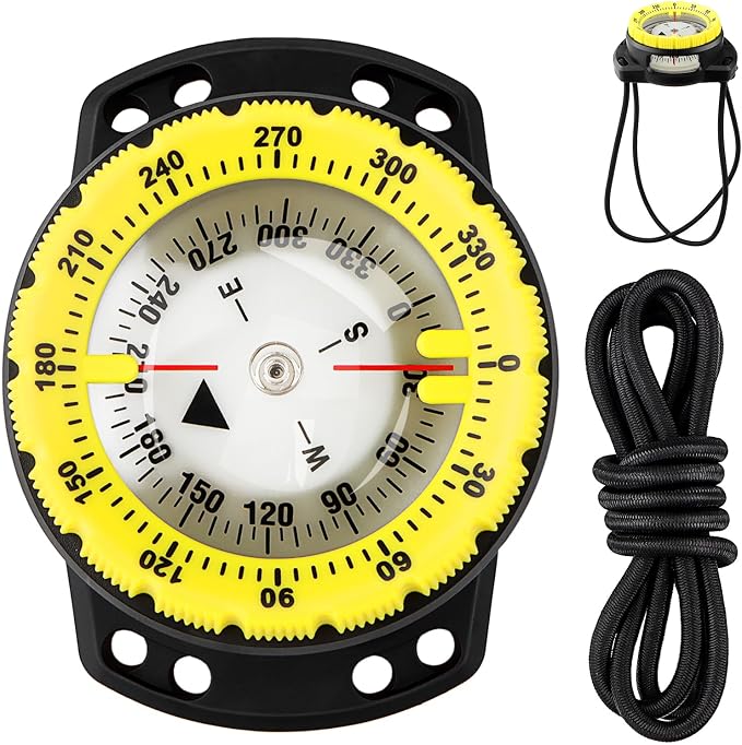 Scuba Dive Compass, Waterproof 5ATM Marine Navigation Wrist Compass by OVOVFANY