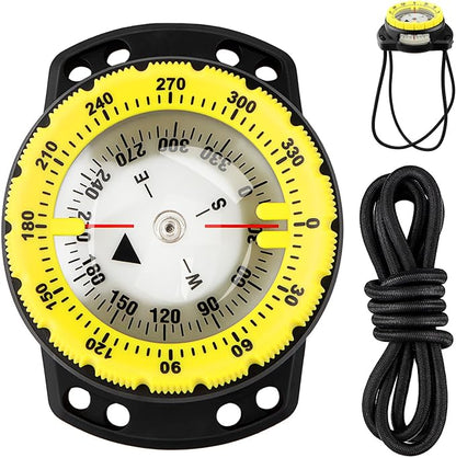 Scuba Dive Compass, Waterproof 5ATM Marine Navigation Wrist Compass by OVOVFANY